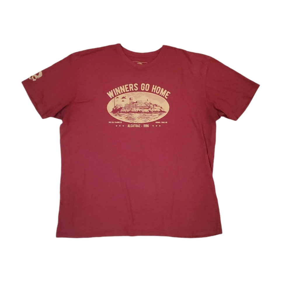 Zero Foxtrot Men's Maroon Red Winners Go Home T-shirt Size 3XL